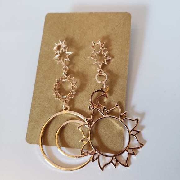 Sun and moon earrings - Picture 3 of 7